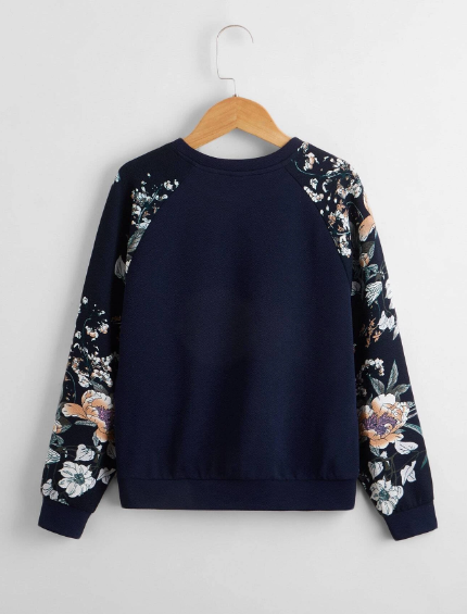Moletom Feminino Manga Floral - Imagem 2